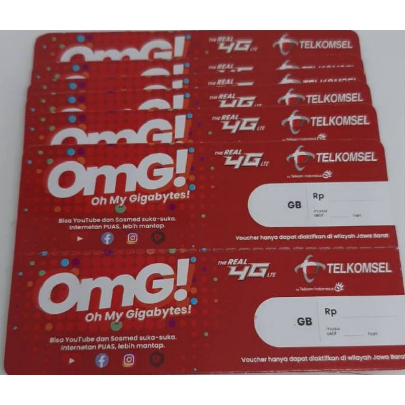 VOUCHER TELKOMSEL PAKET DATA 1,5GB 2,5GB 3,5GB 4GB 10GB JATIM BANYUWANGI