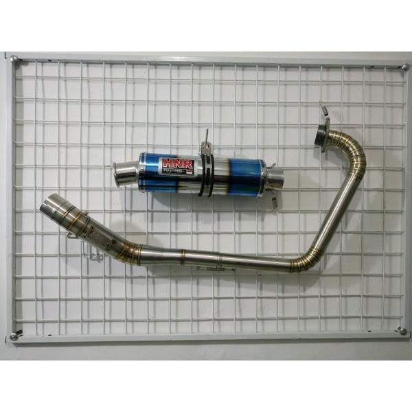 Knalpot Racing Scorpio Z type H3 Half Blue by HNR Product