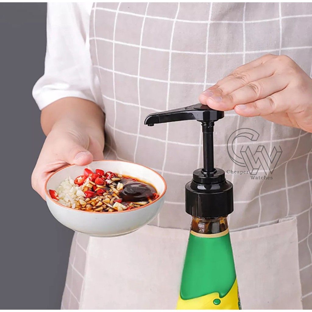 Cheaper-Pompa Tekan Alat Press Botol Saus Kepala Pemeras Tekan Kecap Semprotan Minyak Serbabisa Termurah