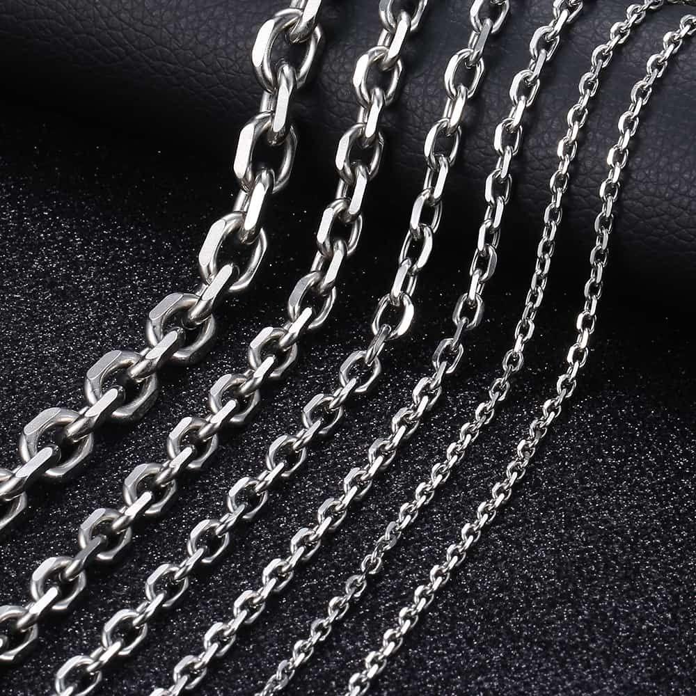 Lily Kalung Stainless Steel 1.3mm/1.6mm/2mm/3mm/4mm Warna Silver Punk Gothic Metal Collar