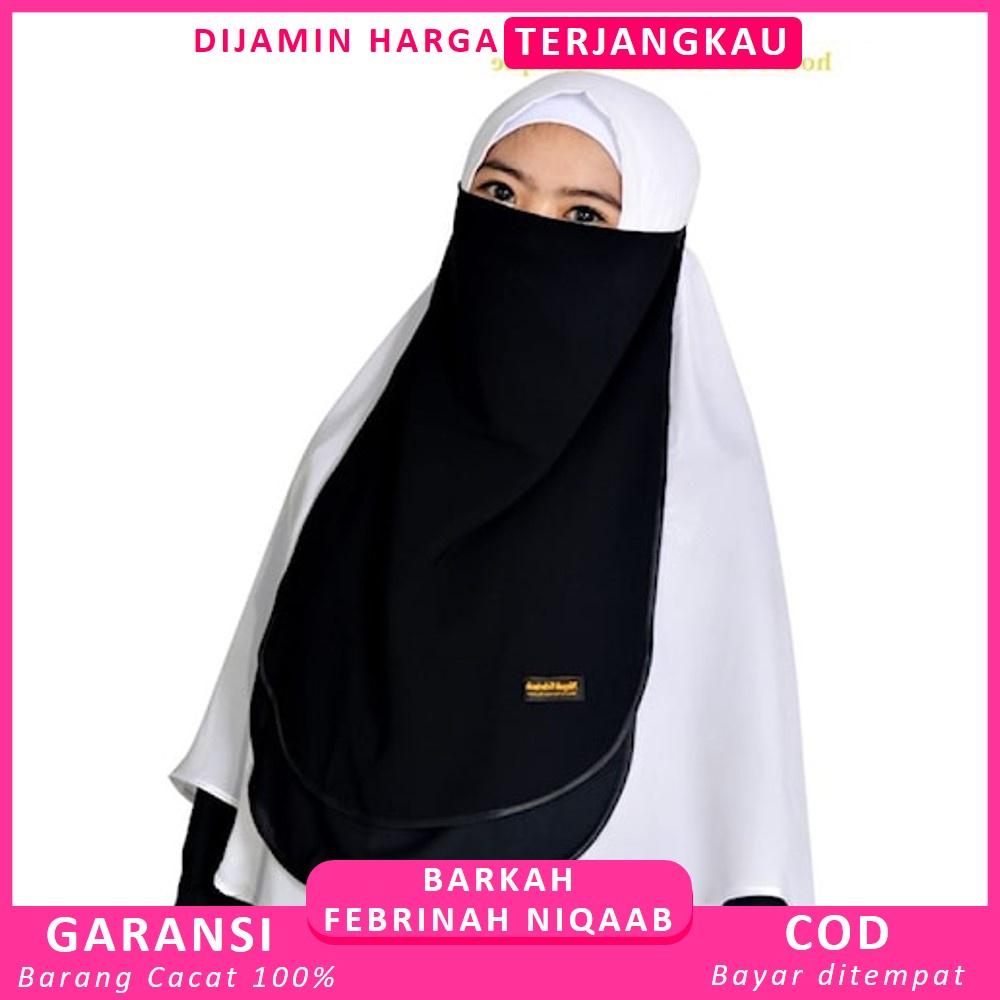 Cadar Niqab Hijab Niqob Jilbab Nikab Nikob Niqop Veil Khimar Muslim Saudia Arab Cadar Tali Karet 2 L