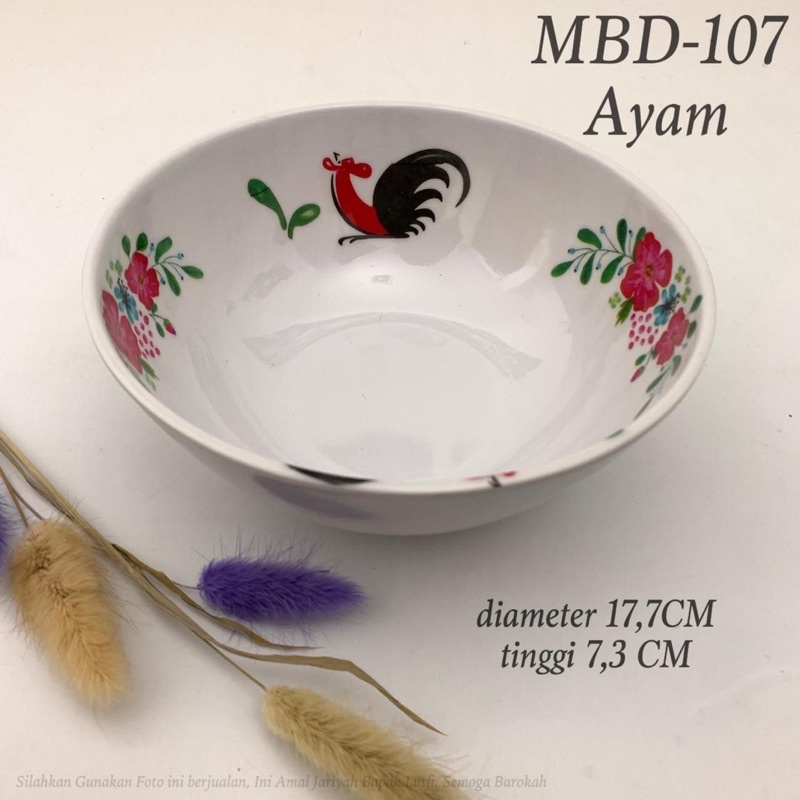 mangkok jago melamin