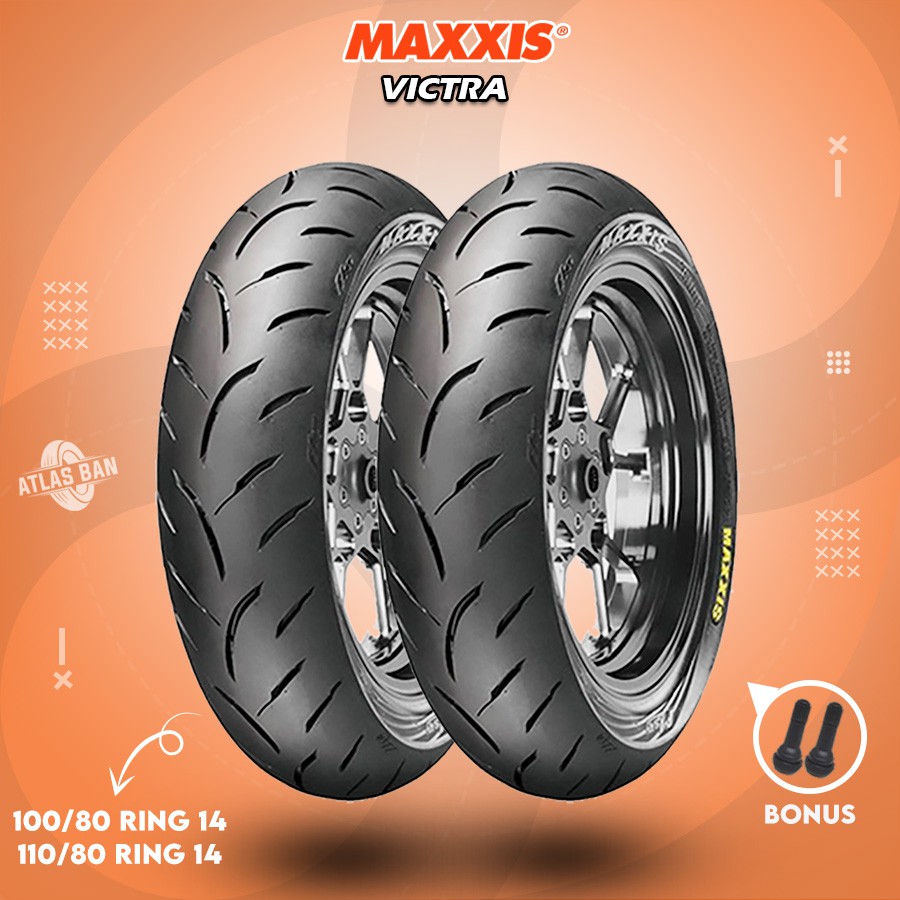 UP SIZE // Sepasang Ban Tubles Motor HONDA VARIO MAXXIS VICTRA 100/80 - 110/80 Ring 14 Tubles