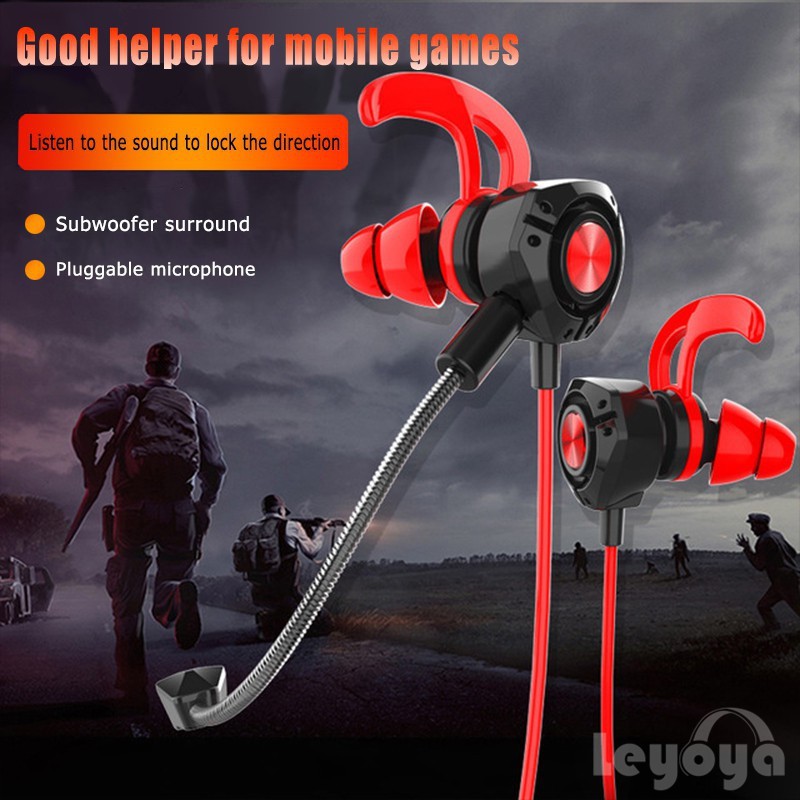 MAKASSAR: Leyoya G80 Headset Gaming Dynamic Noise Cancelling dengan Dual Mic Bass Earphone PUBG