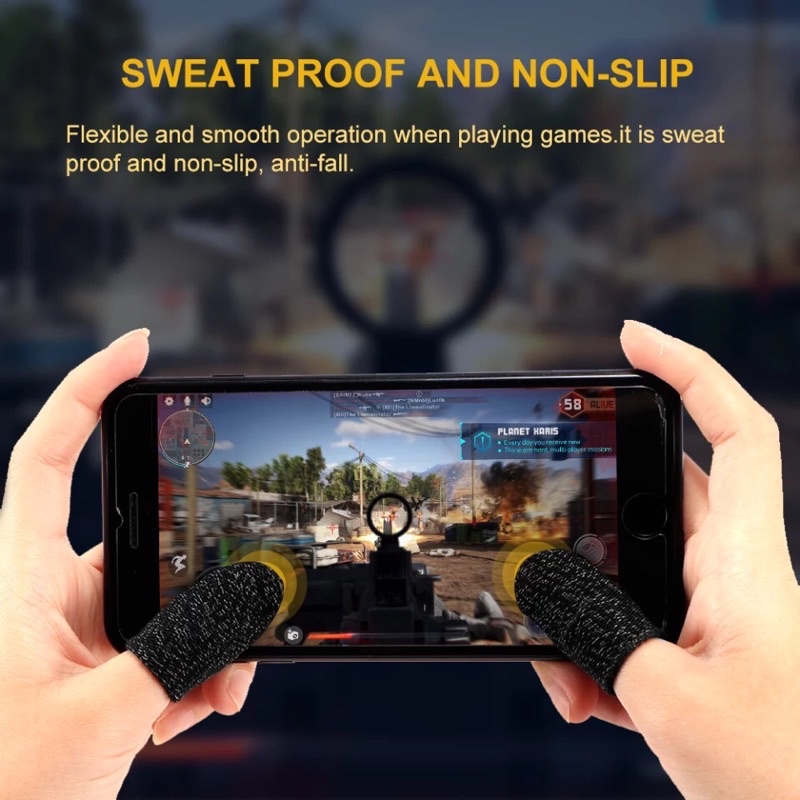 SARUNG JARI JEMPOL GAMER ANTI KERINGAT / BASAH GAME PUBG MOBILE LEGEND SEPASANG 2PCS