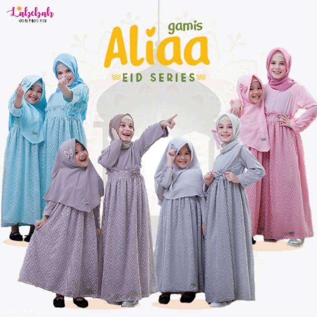 Baju Anak Perempuan dan Remaja Brokat Aliaa Labebah by Labella Usia 5-9 Tahun