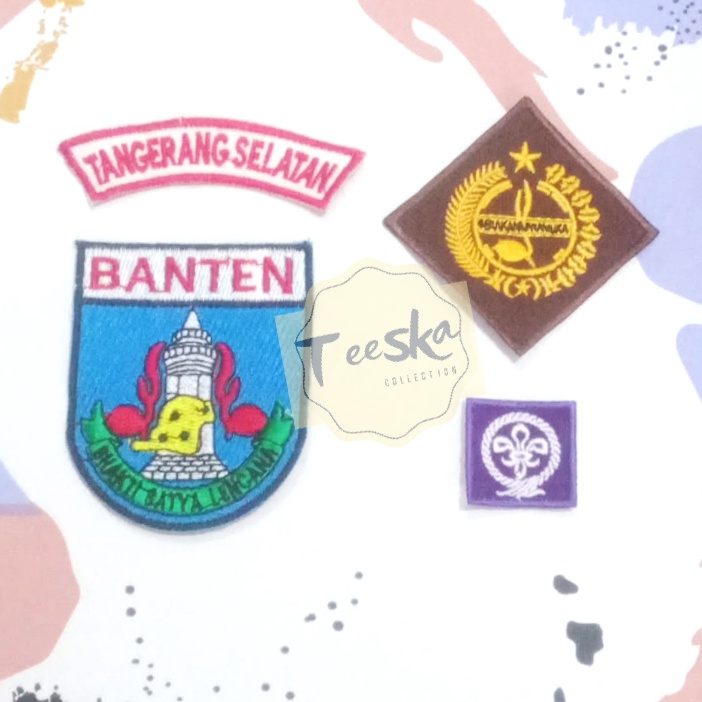 Jual Set Atribut Seragam Pramuka Logo Tunas Kelapa dan Wosm, Logo