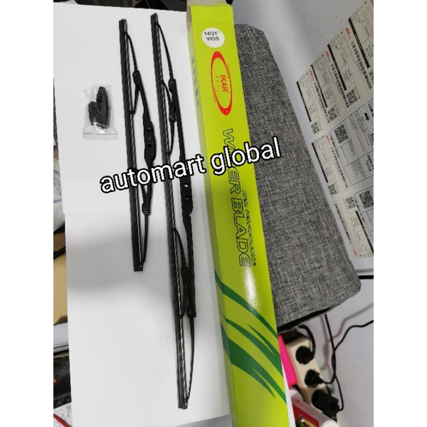 karet wiper blade depan vios set 2pc 14x21 inch