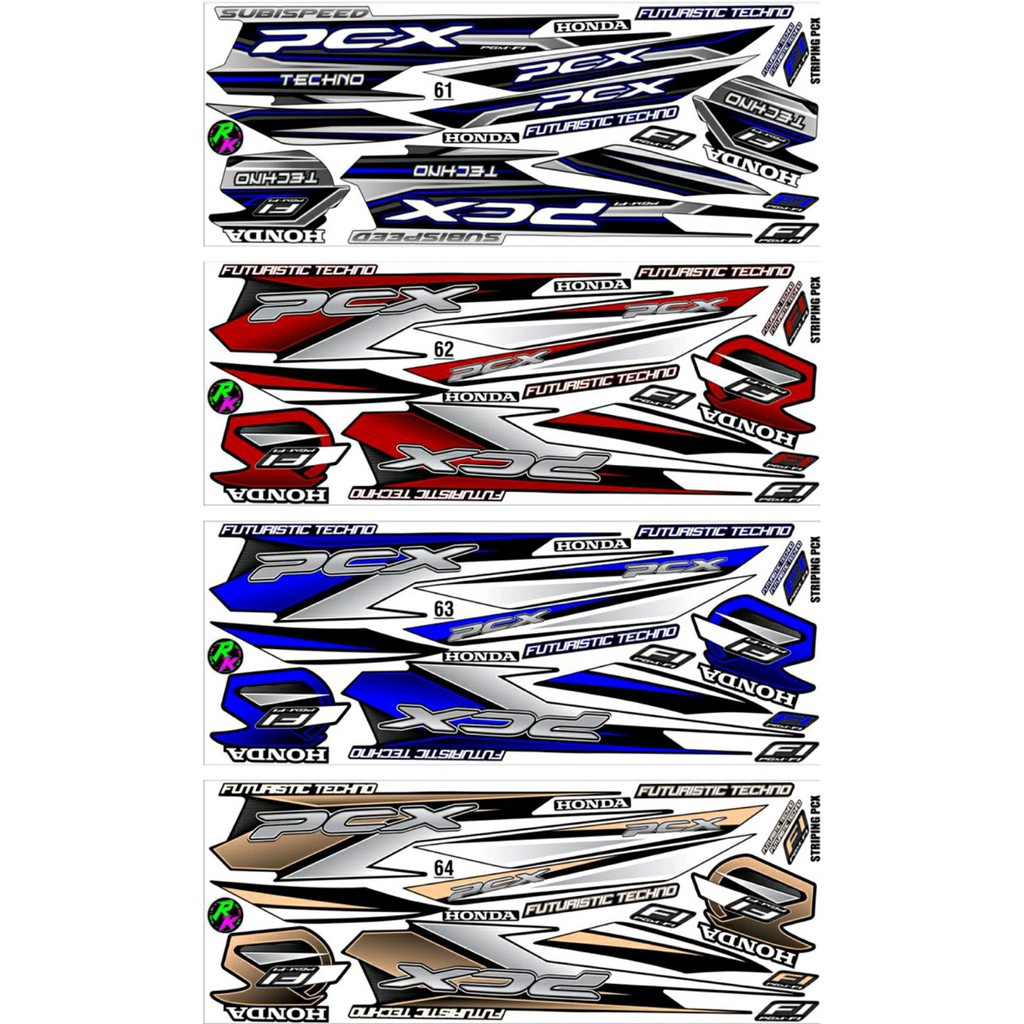 Sticker Striping Vsriasi Honda PCX 150 Thailand     -5