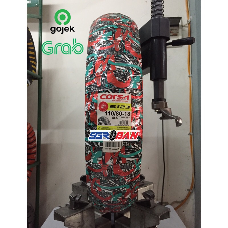 BAN CORSA S123 110/80-18 TUBELESS NOT BATTLAX BT45 RING 18 PROMO