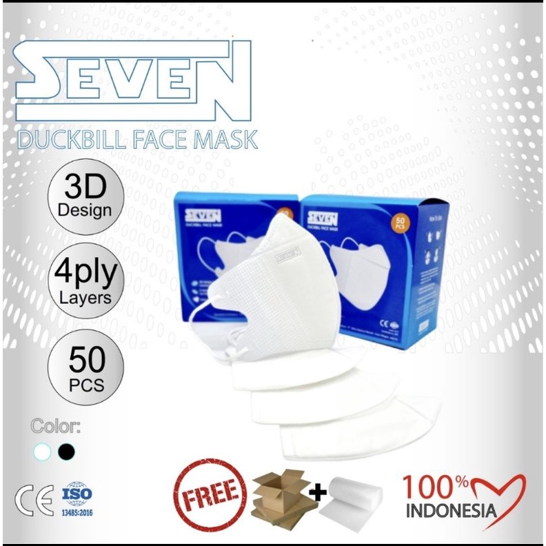 Masker Duckbill / Masker Seven / 4 Ply / 50 pcs