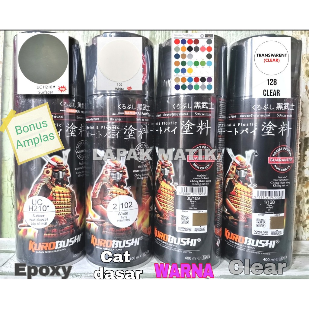 Paket Pilok Samurai Warna Standar Metalik