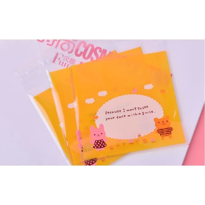 

CVCV376 Plastik Fancy Cookies Kue Permen Accessories Orange Bear