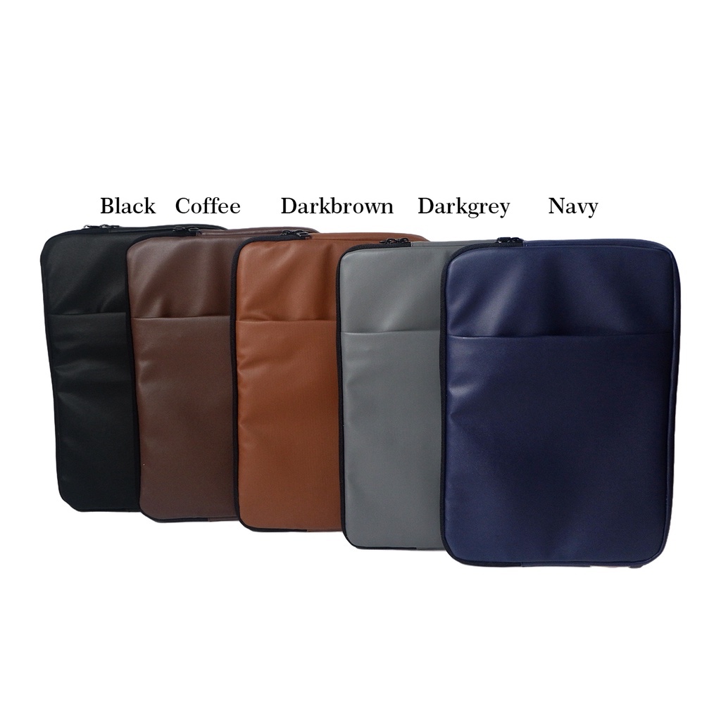 BICBAC TAS SLEEVE CASE LAPTOP KULIT CLUTCH LEATHER BAG DOMPET ANTI AIR WATERPROOF SHOCKPROOF ASUS LENOVO ACER HP 11 12 13 14 15 inch