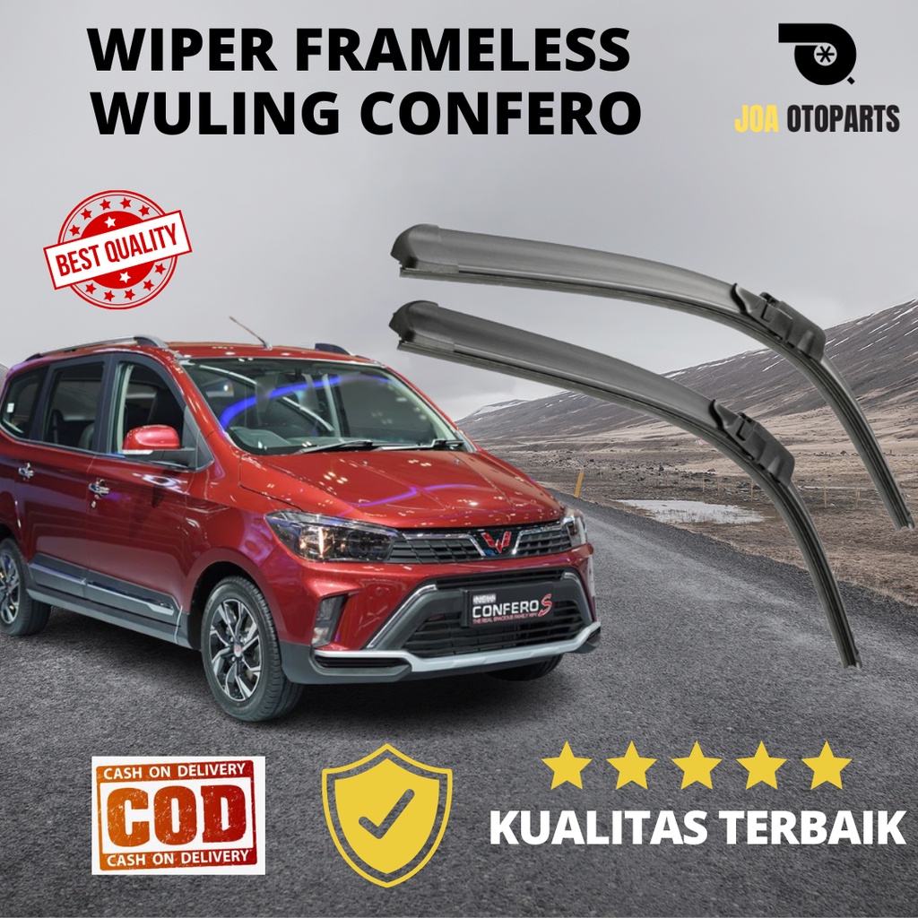 Jual Wiper Frameless Mobil Wuling Confero Sapuan Kaca Mobil Model Frameless Banana Karet Set