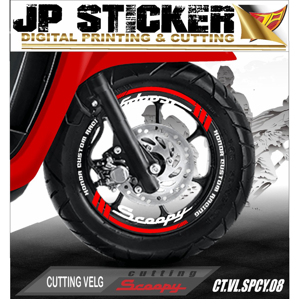 Stiker Cutting List VELG Motor SCOOPY 08