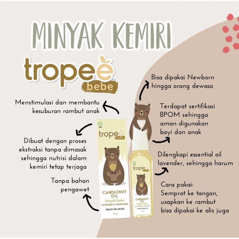 Tropee Bebe Candlenut Oil Minyak Kukui Kemiri - 100ml