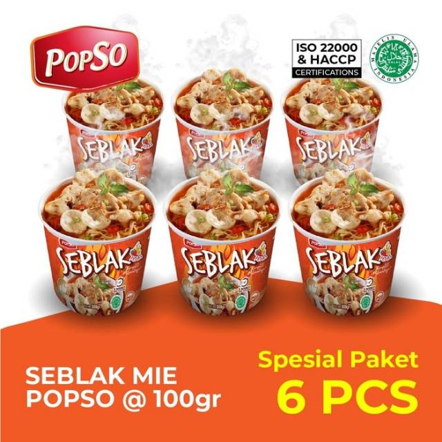 

Seblak Cup Popso Paket isi 6 Cup (@100gr X 6)