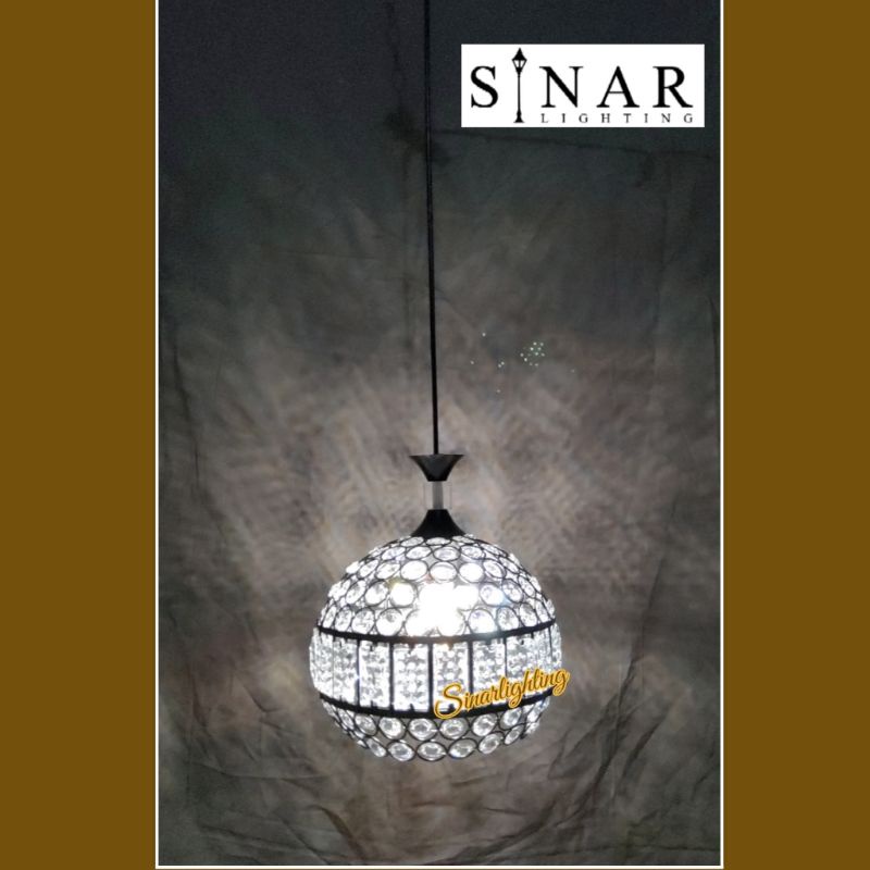 Lampu gantung tunggal bola kristal 1334