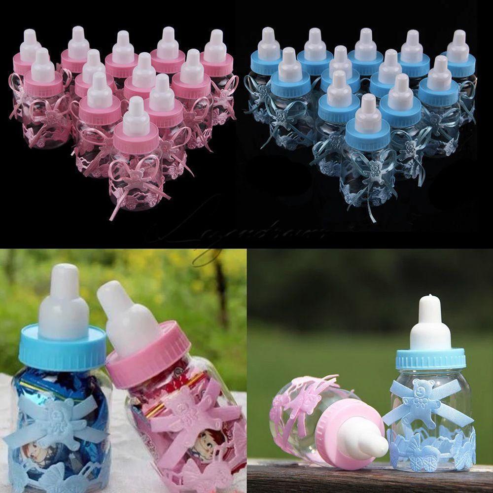 R-flower Fillable Bottles Baby Girl Boy Transparan Baby Shower Bapening Candy Box