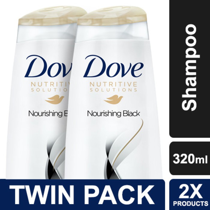 Dove Shampoo Nutritive Solutions Nourishing Black 320ml - Twin Pack Unilever