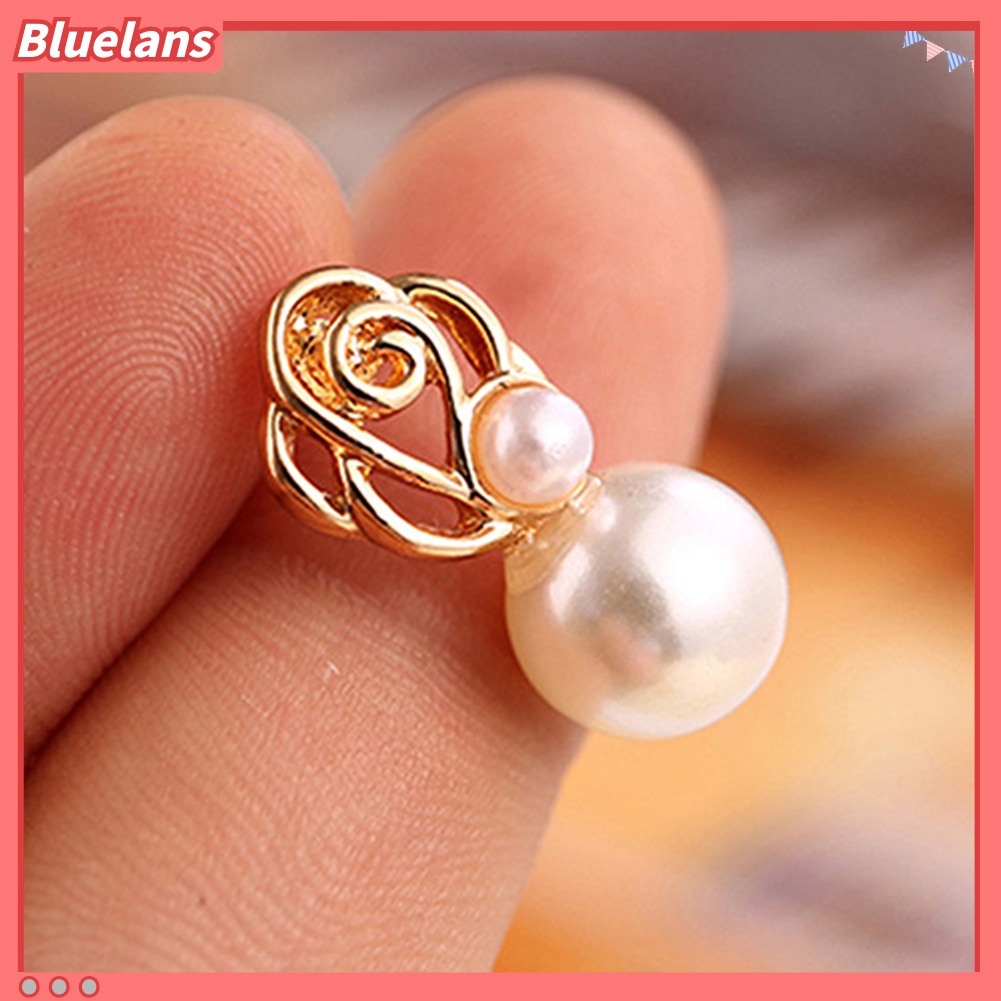 Bluelans Fashion Women Faux Pearl Ear Studs Earrings Wedding Party Bride Ear Jewelry