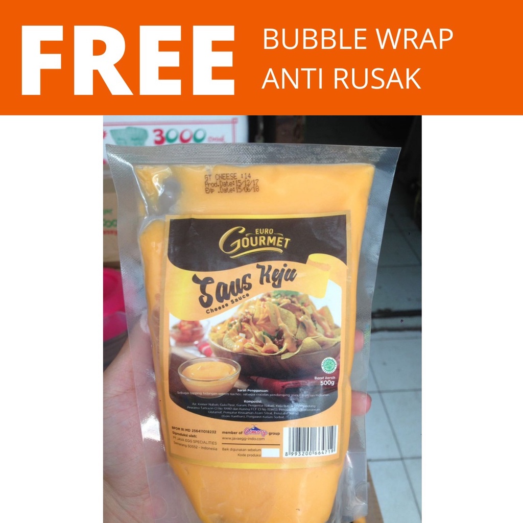 

Saus Keju Euro Gourmet | Cheese Sauce | Keju Original 500 Gram