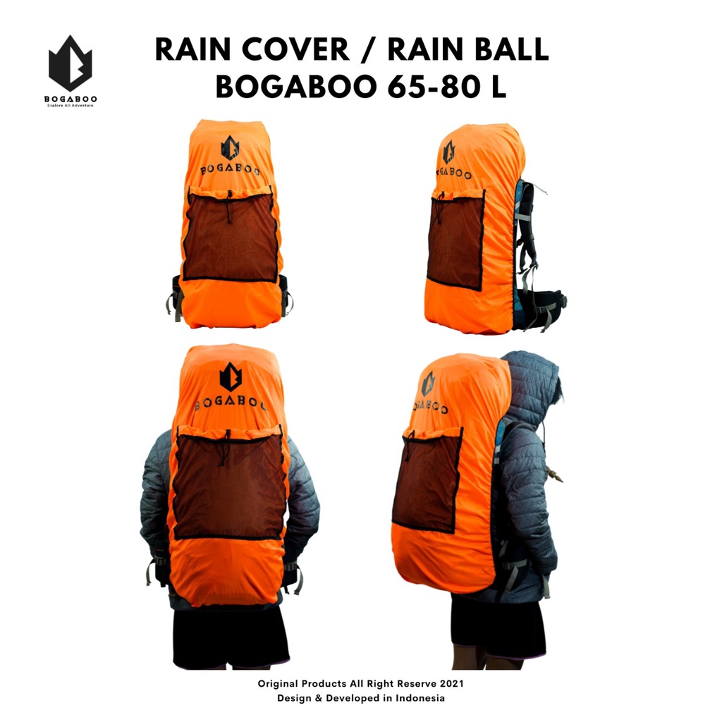 Coverbag bogaboo seri rain ball 65 up 80 L waterproof - rain cover - raincover - sarung tas - penutup tas - dust bag - waste pocket - rubbish pocket - trAsh bag KERIL GUNUNG