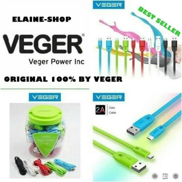 Kabel Data VEGER VP-101 MICRO USB (Isi 50 Pcs)