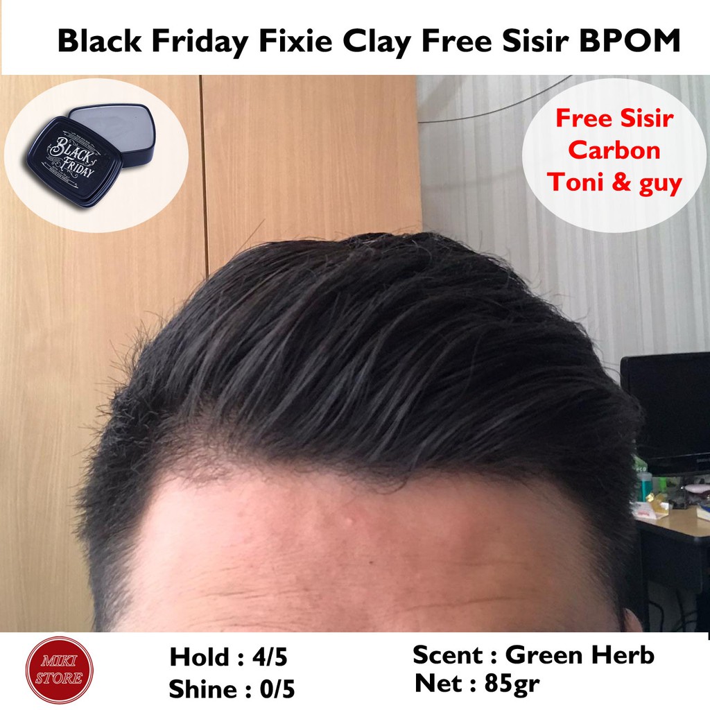 Pomade Black Friday Fixie Clay Pomade 85 Gr (FREE SISIR) Premium Clay