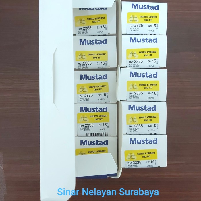 Kail mata pancing Mustad no 16 (isi 10 kotak kecil)