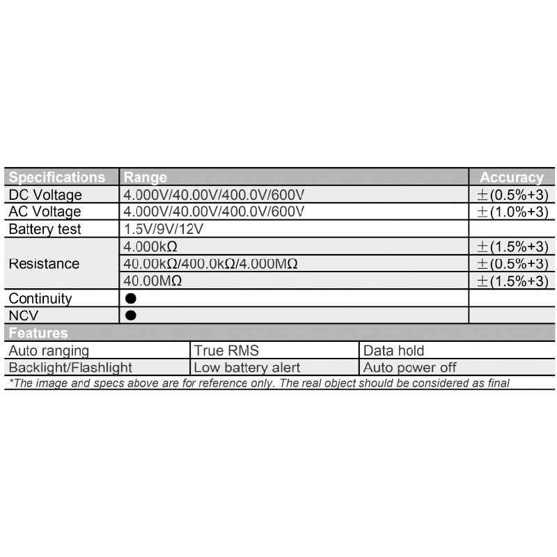 Zotek ZT-S2 4000 Count Digital Multimeter True RMS Multimetro AC/DC Battery ZTS2 Original