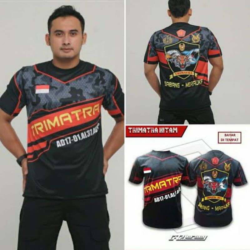 Kaos Jersey Pria Trimatra / Kaos Olahraga Tentara Trimatra TNI