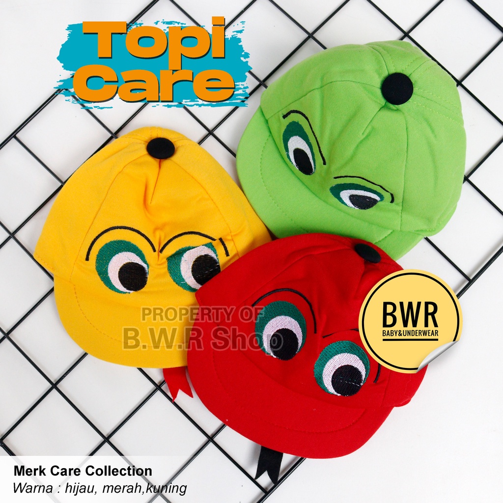 Topi Anak Bayi Laki Laki CARE Motif MATA LIDAH | 0-6 Bulan Topi Bayi Newborn Lucu - Bwr IX