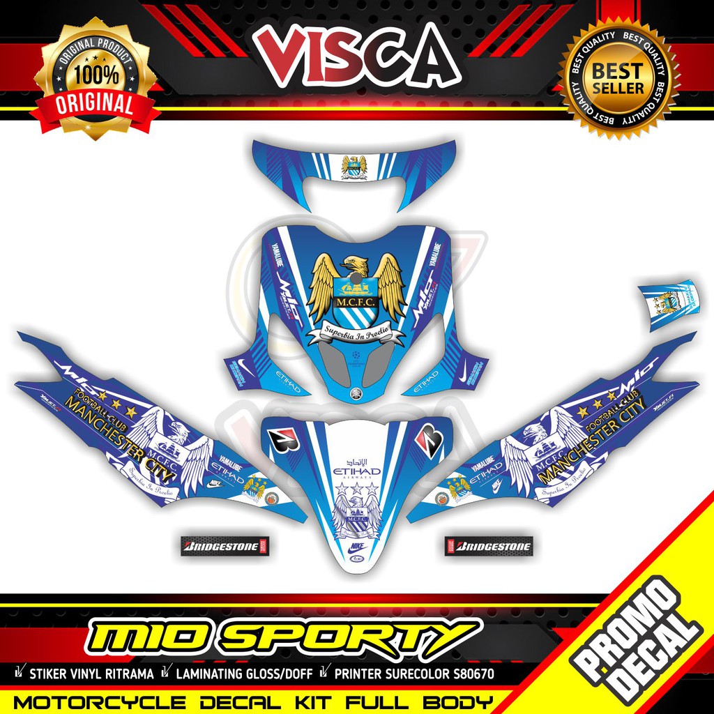 Decal Mio Sporty Full Body Stiker Mio Sporty Full Body Manc City