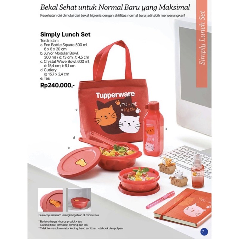 Promo tuperware bulan Agustus 2020 tempat bekal simpli set