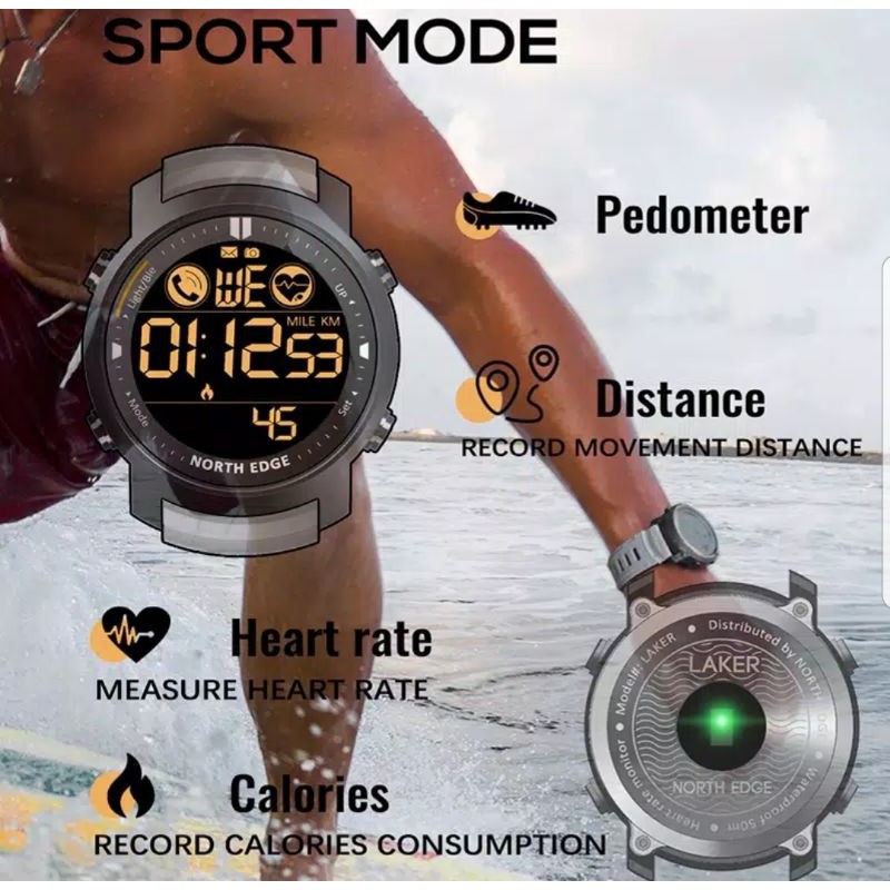 north edge laker jam tangan digital northedge not mars apache