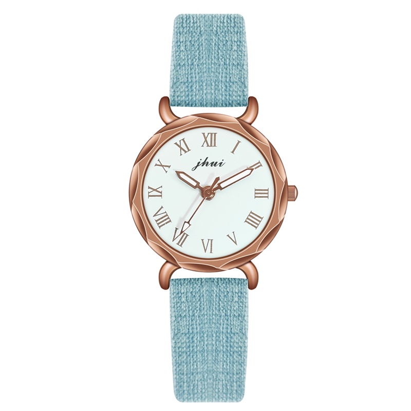 SANGCAKRA COD - Jam Tangan Casual Wanita Analog Kecil Dial Bulat Strap PU Leather Korean - JW46