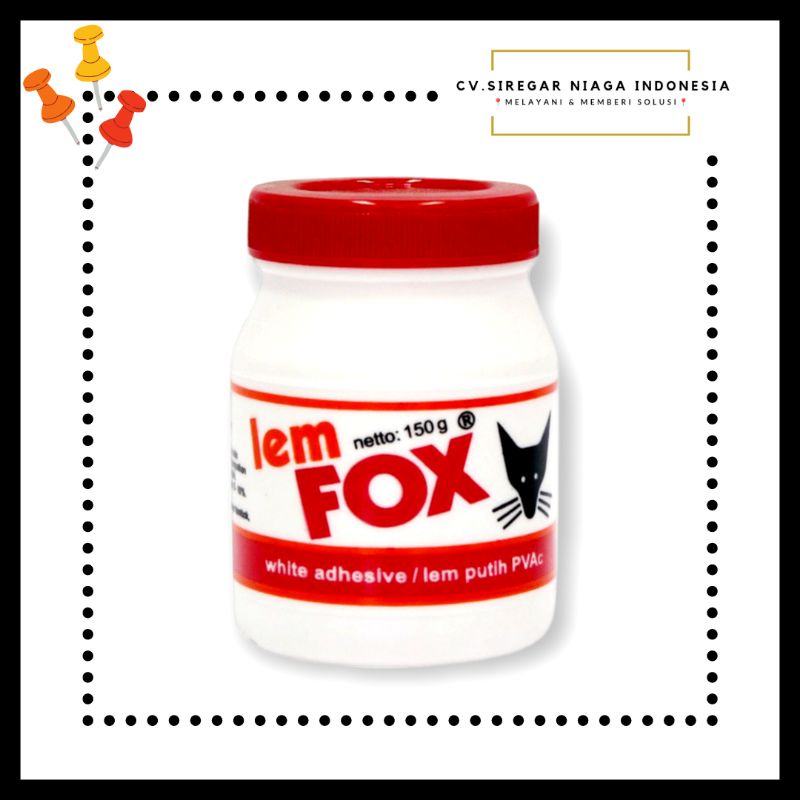 

Lem Putih PVAc / White Adhesive / Perekat Fox Botol Ukuran 150 Gram ORI Murah Berkualitas