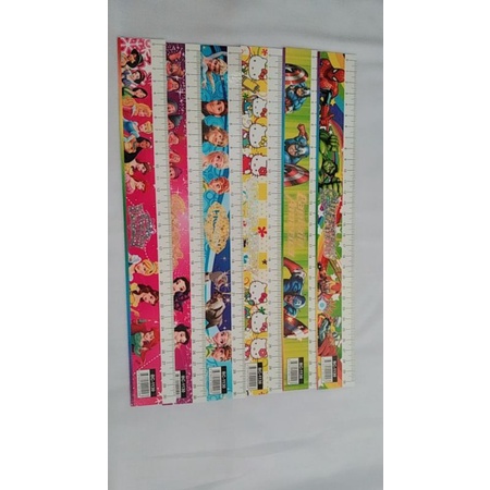 

PENGGARIS PLASTIK ELASTIS BERGAMBAR PANJANG 30CM/COD