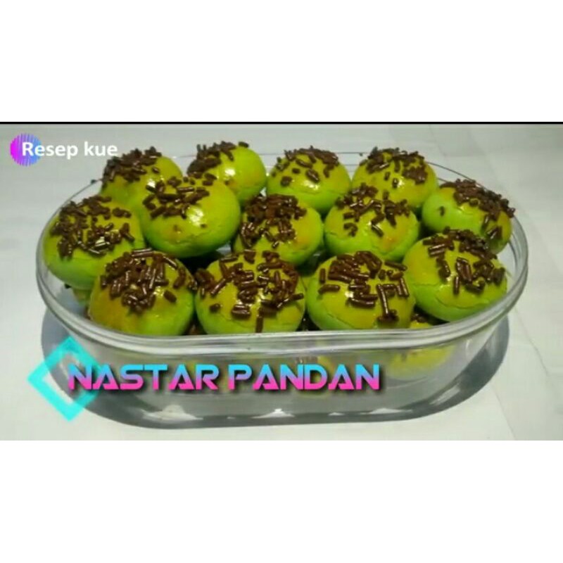 

kue kering nastar pandan isi coklat