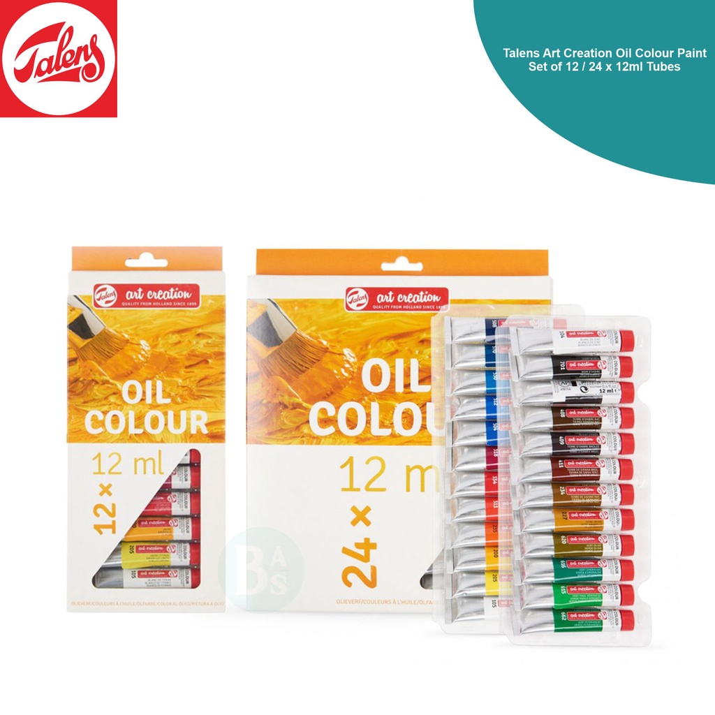 

Talens Art Creation Oil Colour Paint Set of 12 / 24 x 12ml Tubes