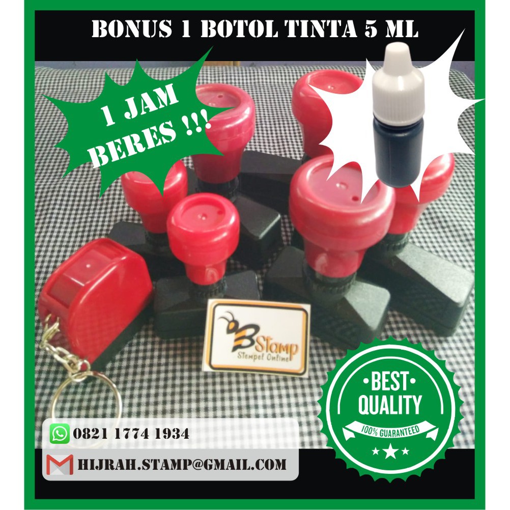 

Cetak Stempel Flash Persegi 1,1 cm BONUS TINTA