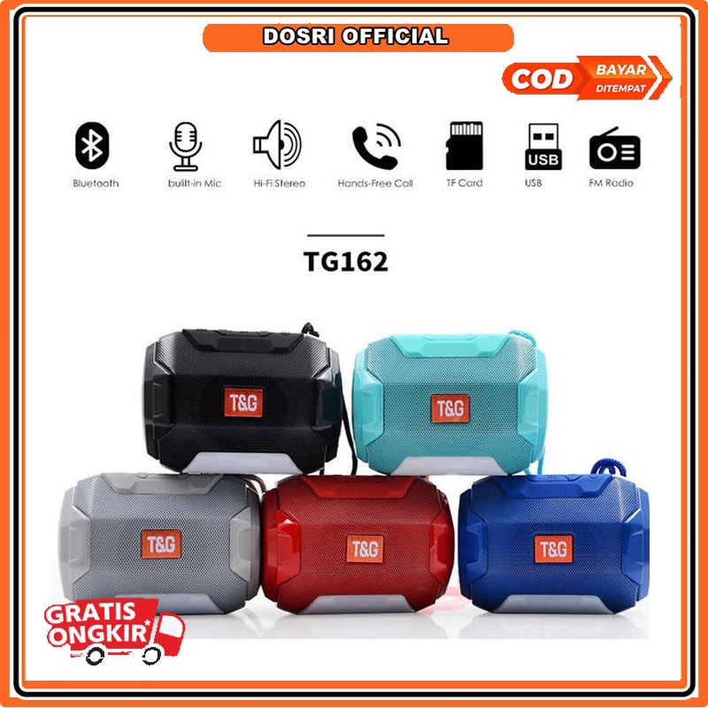 [ BISA COD ] Speaker bluetooth JBL TG162 LED Portable Mega Bass