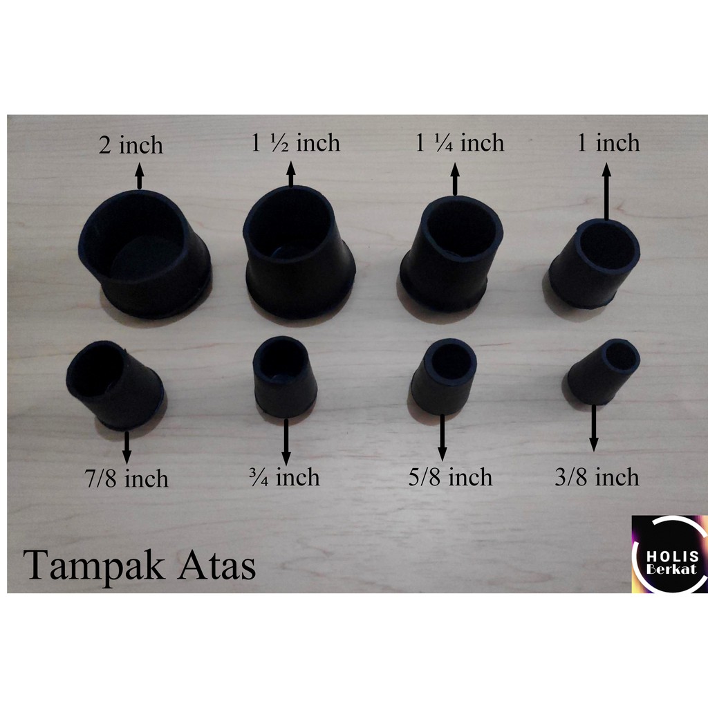 Kaki Karet/Kaki Tabung Pipa Stainless &amp; Aluminium Ukuran 3/4 Inch