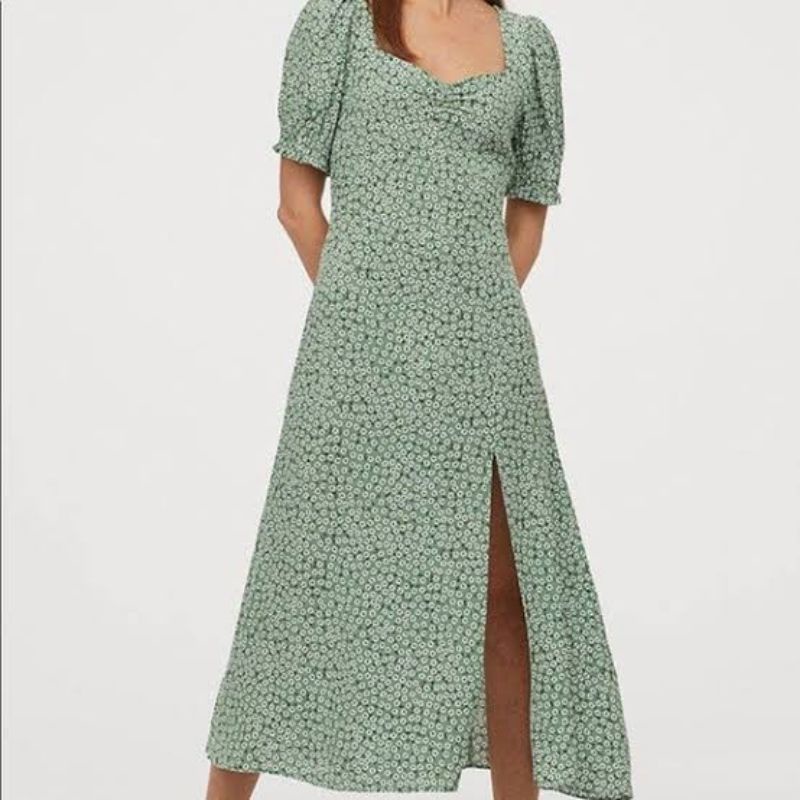 H*M PUFF SLEEVE MAXI DRESS