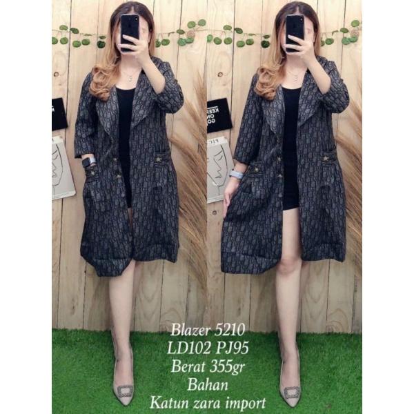 blazer 5210 blazer panjang wanita