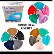 Masker UTAMA Duckbill Kemenkes Embos U Disposable Face Mask 10pcs