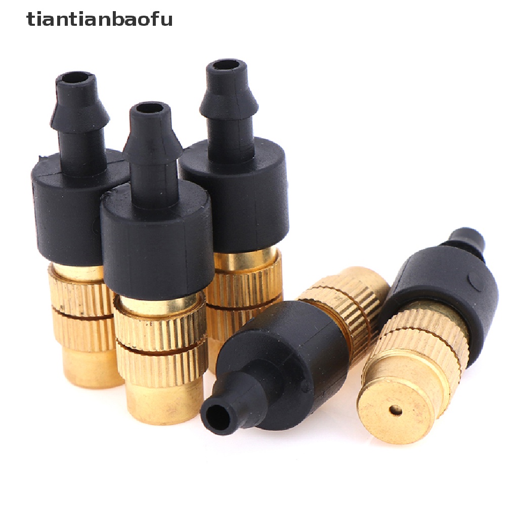 [tiantianbaofu] 5Pcs Copper Misting Fog Cooling Nozzles Atomizing Sprayers For 4/7mm Hose Boutique