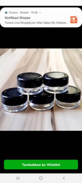 Tempat Kosmetik Pot 5gr gram - tempat coil vape 5gr gram steril higien minimum order 5 pcs